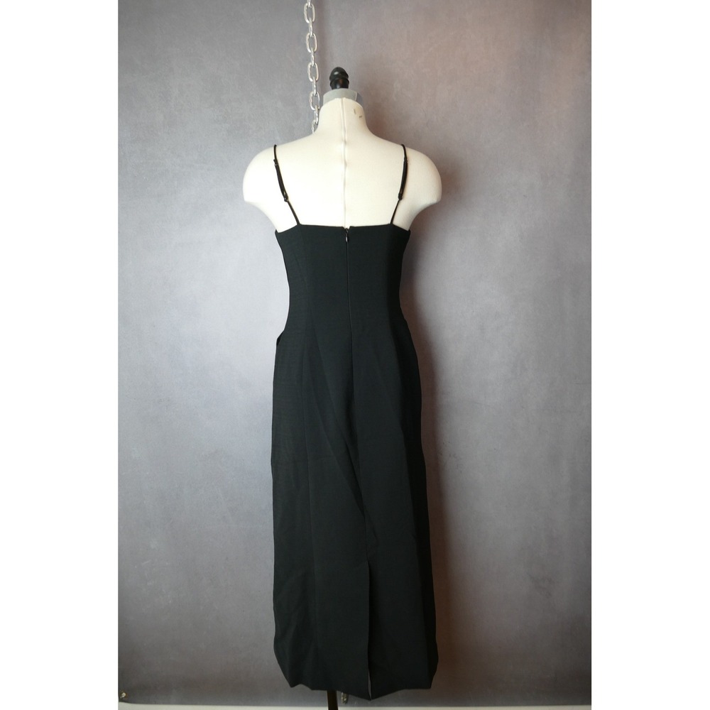NWT‎ C/MEO Collective Black MIDI Dress Sleeveless Cocktail Party Side Slit M - Picture 2 of 16